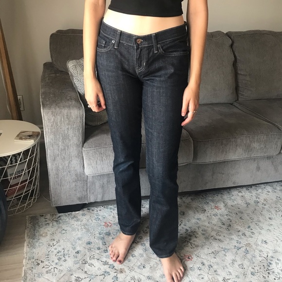 Gap Dark Wash Straight Leg Cut Denim Jeans - Picture 5 of 6